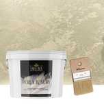 Vopsea decorativa Perla Luxury Bej Sampanie 2 Litri si Pensula