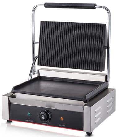 Panini grătar contact grill striat în partea de sus