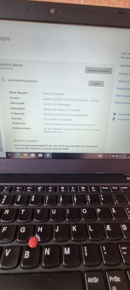 Vând Lenovo L480 i7