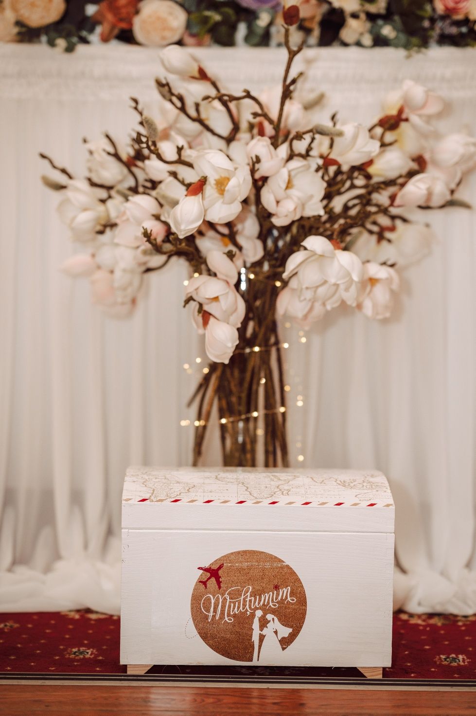 Cutie de dar și cutie verighete pentru nuntă cu tema CĂLĂTORIEI