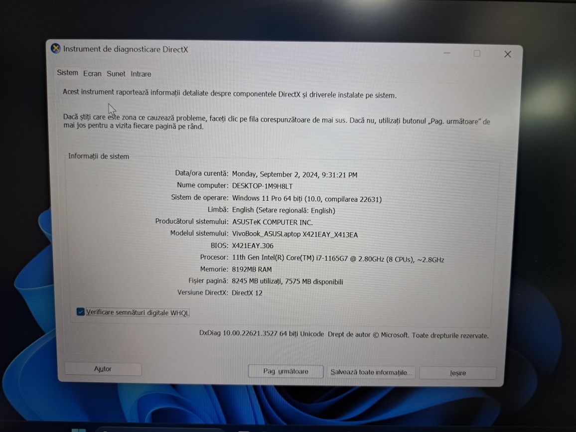 Asus VivoBook i7-1165G7 Bmg Amanet 80669