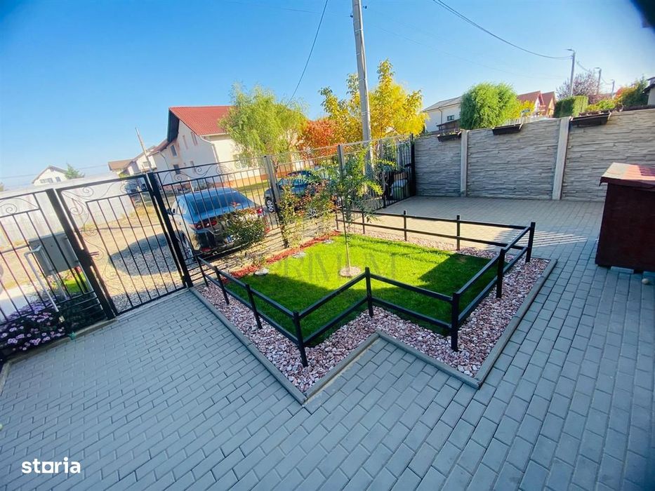 Duplex mobilat utilat - zona excelenta - teren 350 mp - curte amenajat