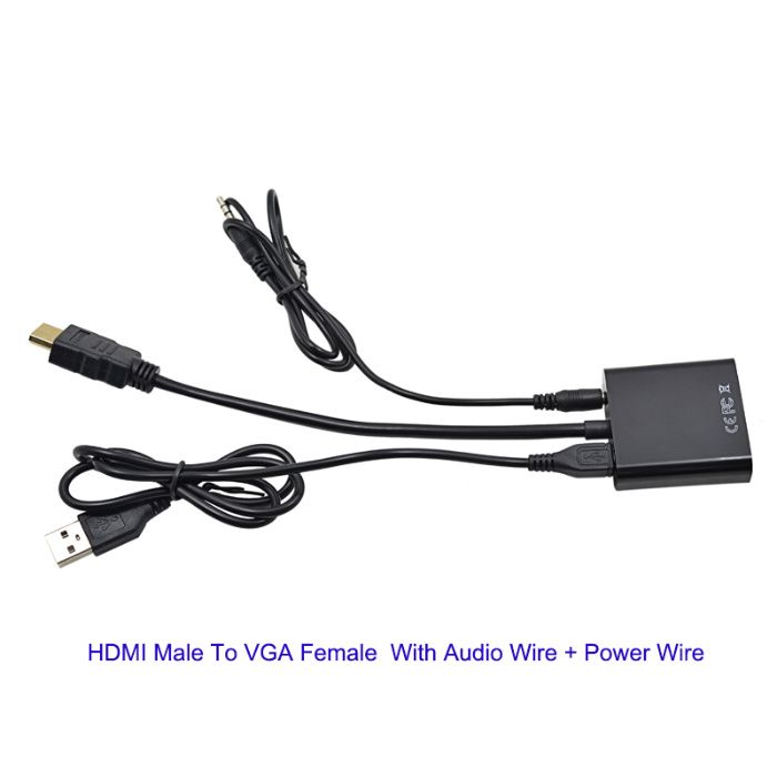 Конвертер DVI-VGA HDMI-VGA + audio + power, VGA-HDMI