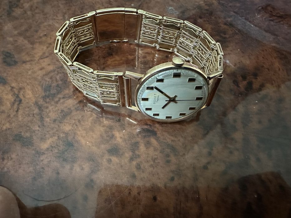 Золотые часы мужские Советского бренда "Полёт"