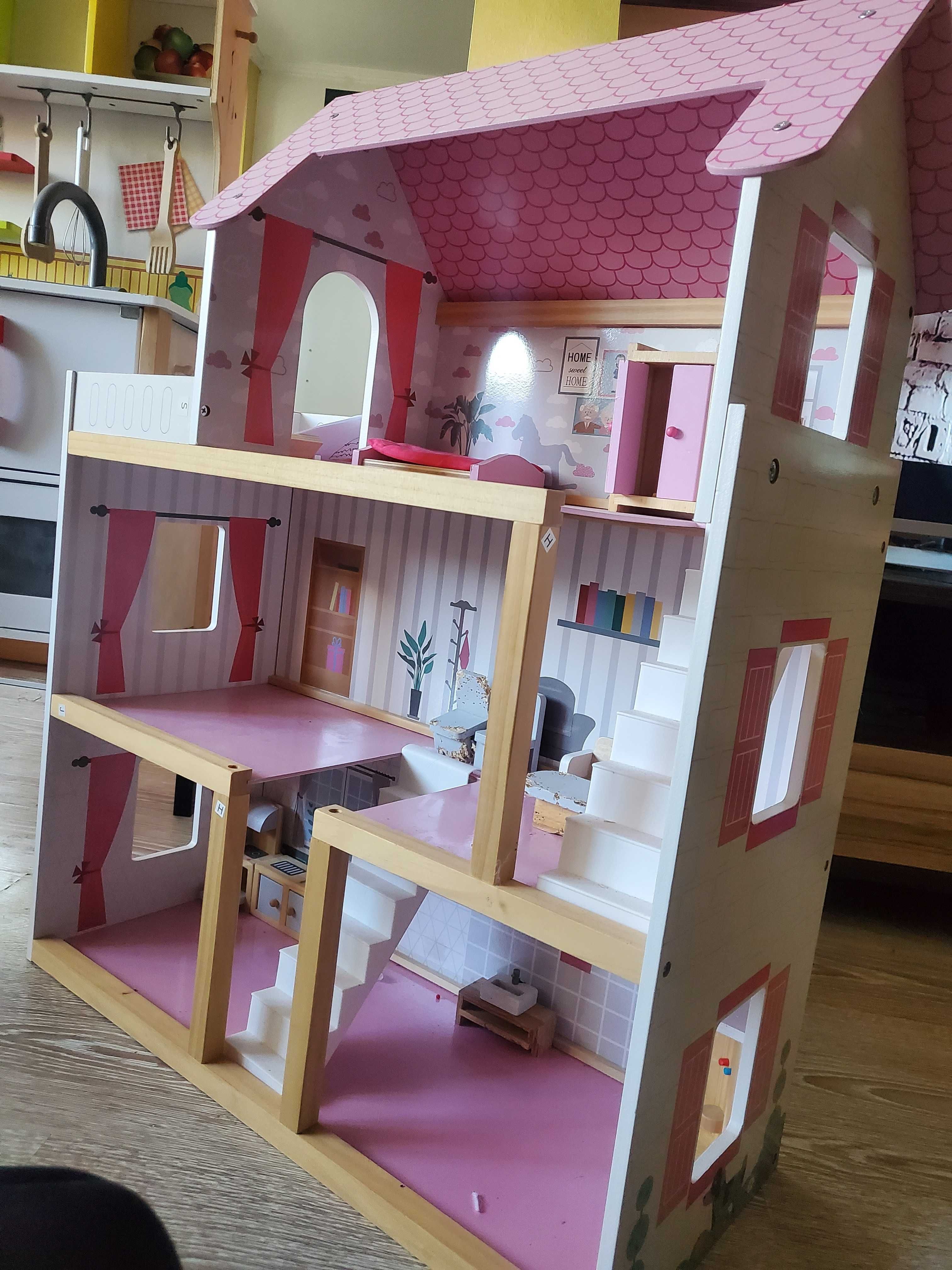 Детска дървена къща на 3 етажа