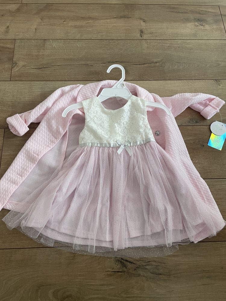 Set rochie si palton, Nannette Baby, 12m