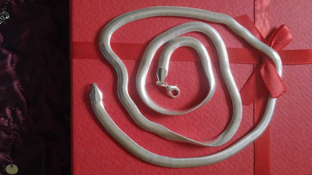 Ултра масивен, сребърен ланец-различни модели, кутия.