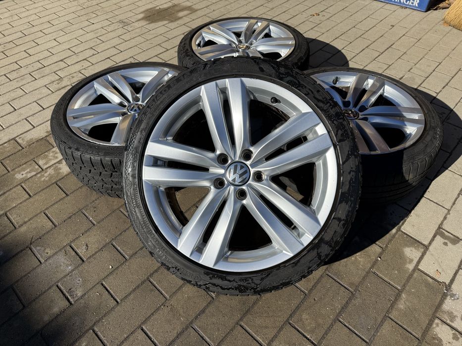 Jante 5x112 Vw Passat B6 B7 originale 235 40 18 continental iarna