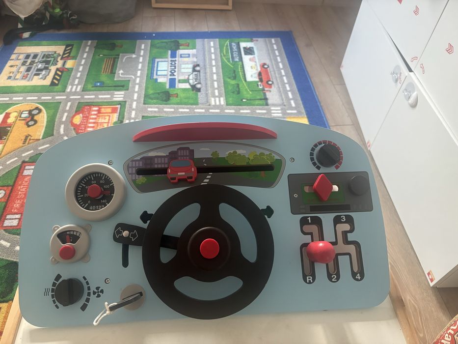 Дървен волан за симулация детска активност