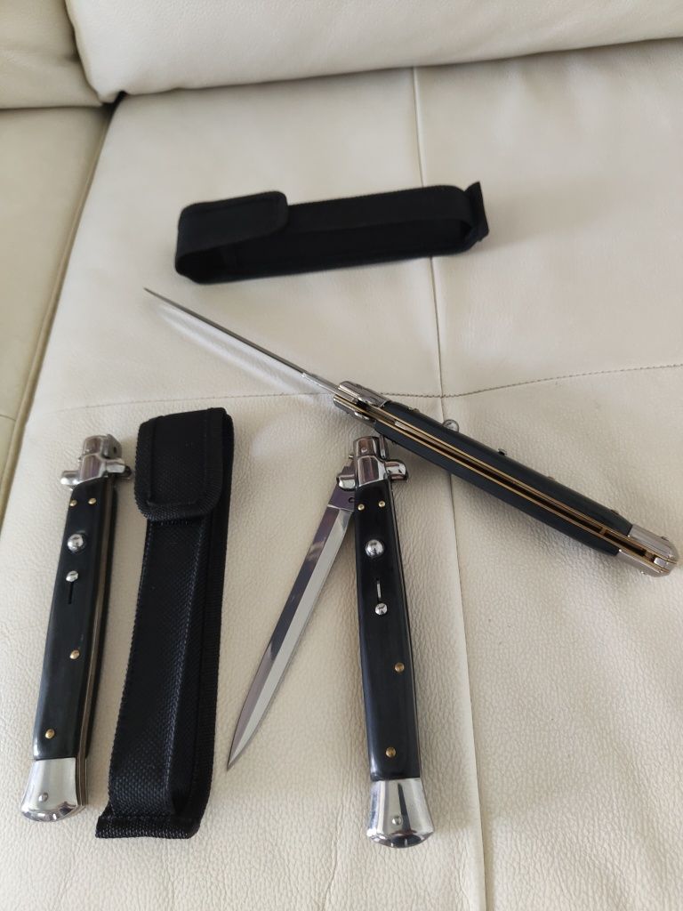 1buc Stileto Black 34cm - cutit italian , briceag cu buton automat