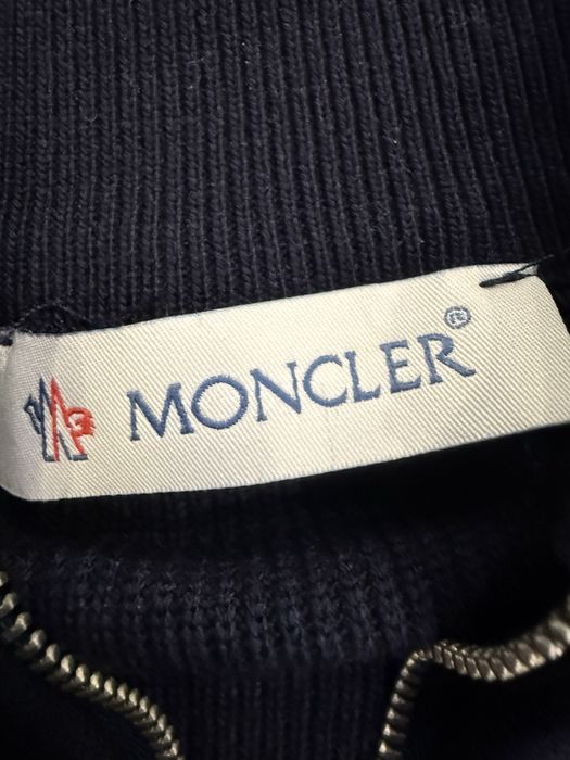 Moncler half-zip пуловер тъмно син