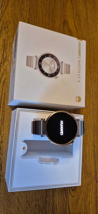 Ceas Huawei GT 4, argintiu cu auriu, Nou,Fact+Garantie