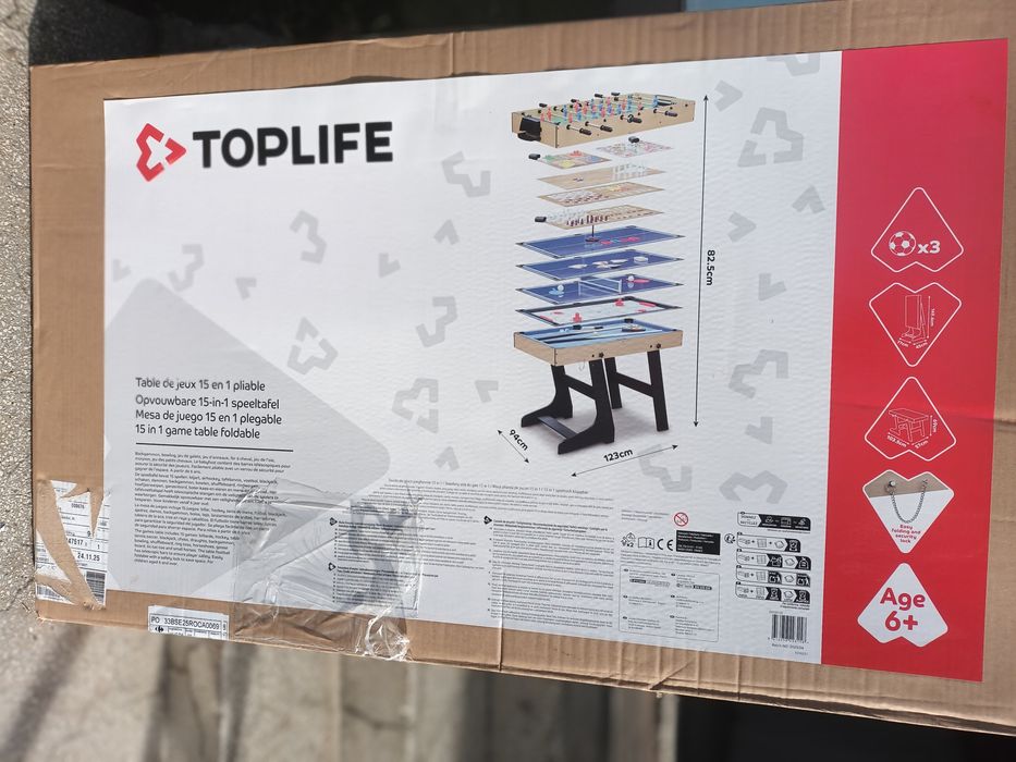 Masa multifuncionala fotbal, biliard, tenis, sah,table..15 in 1.nouă