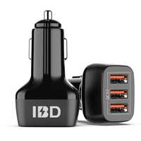 Incarcator Bricheta Auto 3 porturi USB QC 3.0 Incarcare Rapida FAST