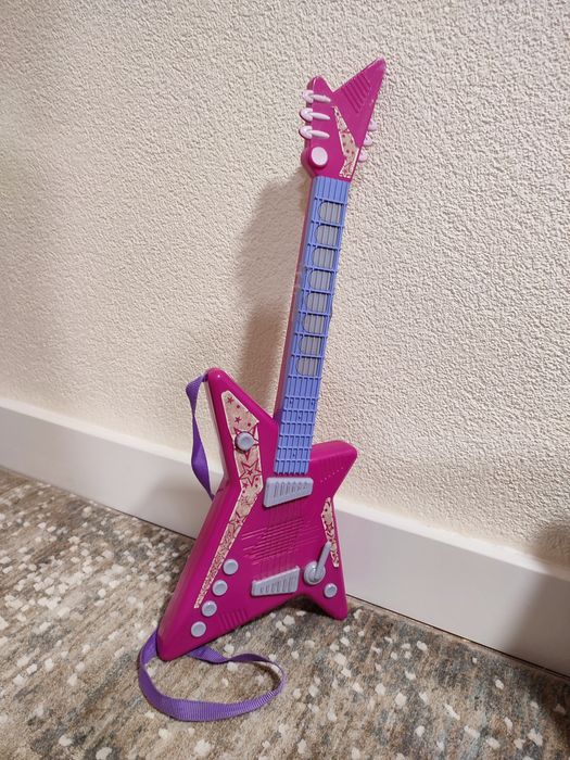 Chitara roz  Princess Star Rock , pentru fete