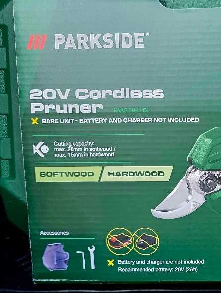 Foarfeca Parkside PAAS 20-Li B1 cu acumulator pentru curatat pomi