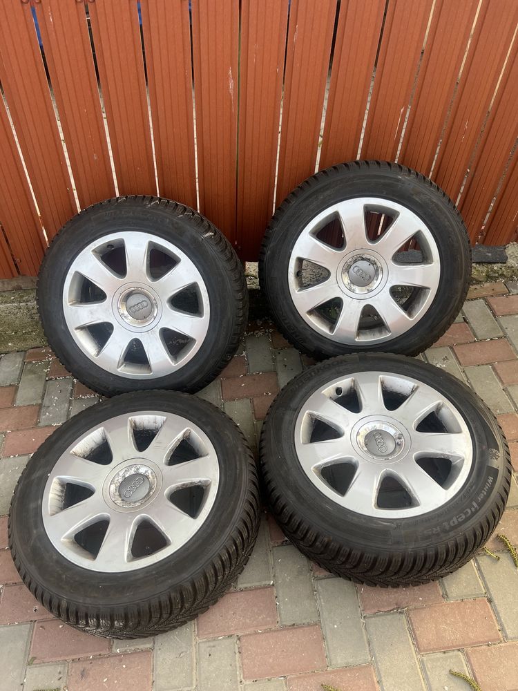 Roti Audi VW Skoda Seat 5x112 cu anvelope 205/55R16 Hankook 2021