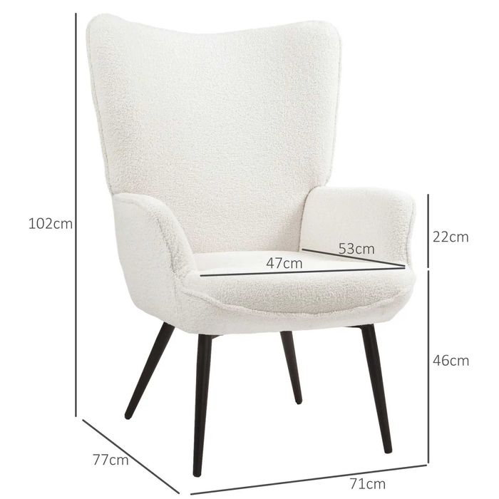 Релаксиращ стол HOMCOM модерен дизайн, 71x77x102 см