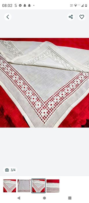 Față de masă țărăneasca, lucrată manual cu ciur