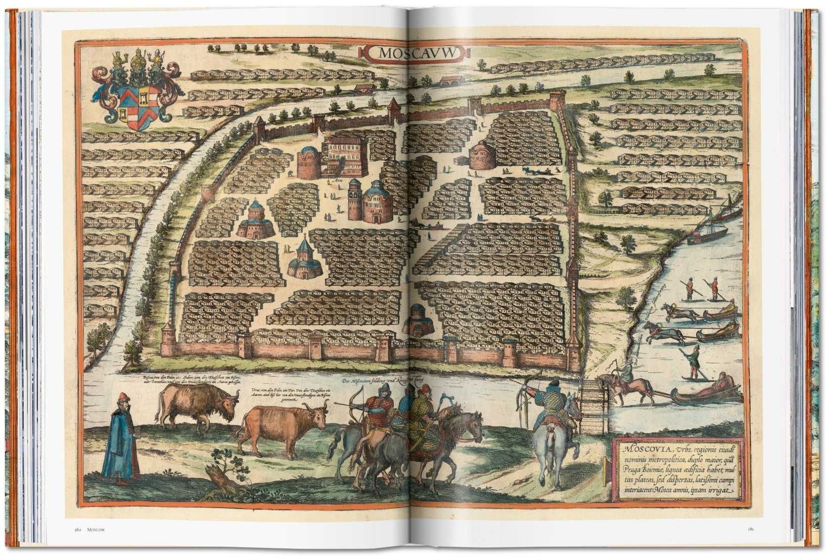 Braun/Hogenberg Cities of the World carte harti atlas pictat fasicimil