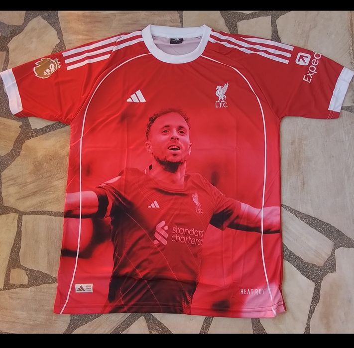 DIOGO J. 20 до безкрая мъжка футболна тениска възпоменателна Ливърпул