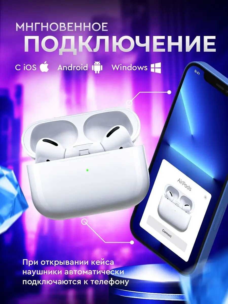 Наушники беспроводные Air Pro для айфон и Android