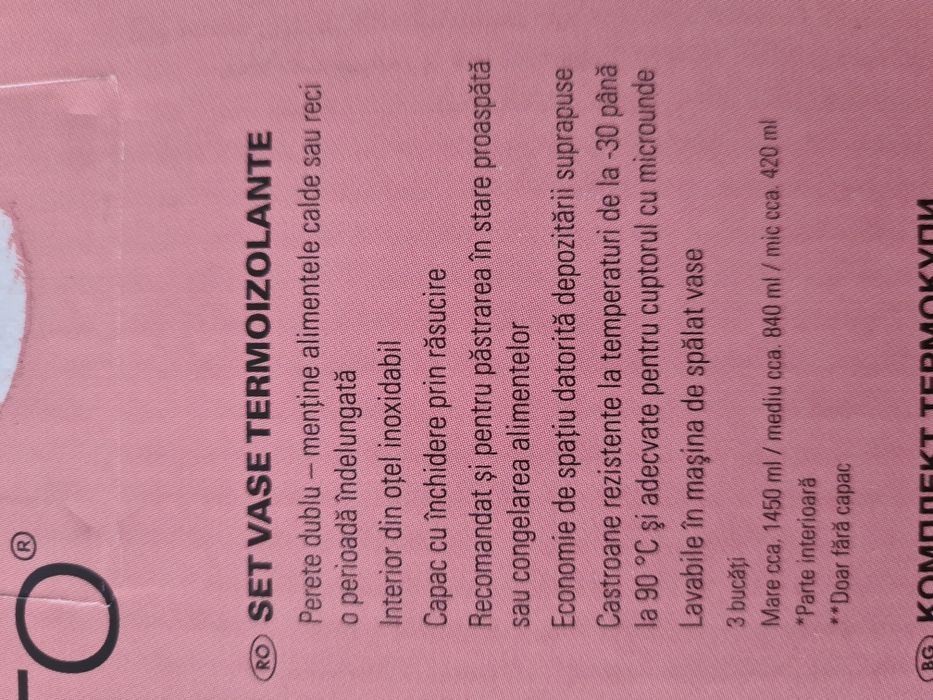 Set trei vase termoizolante