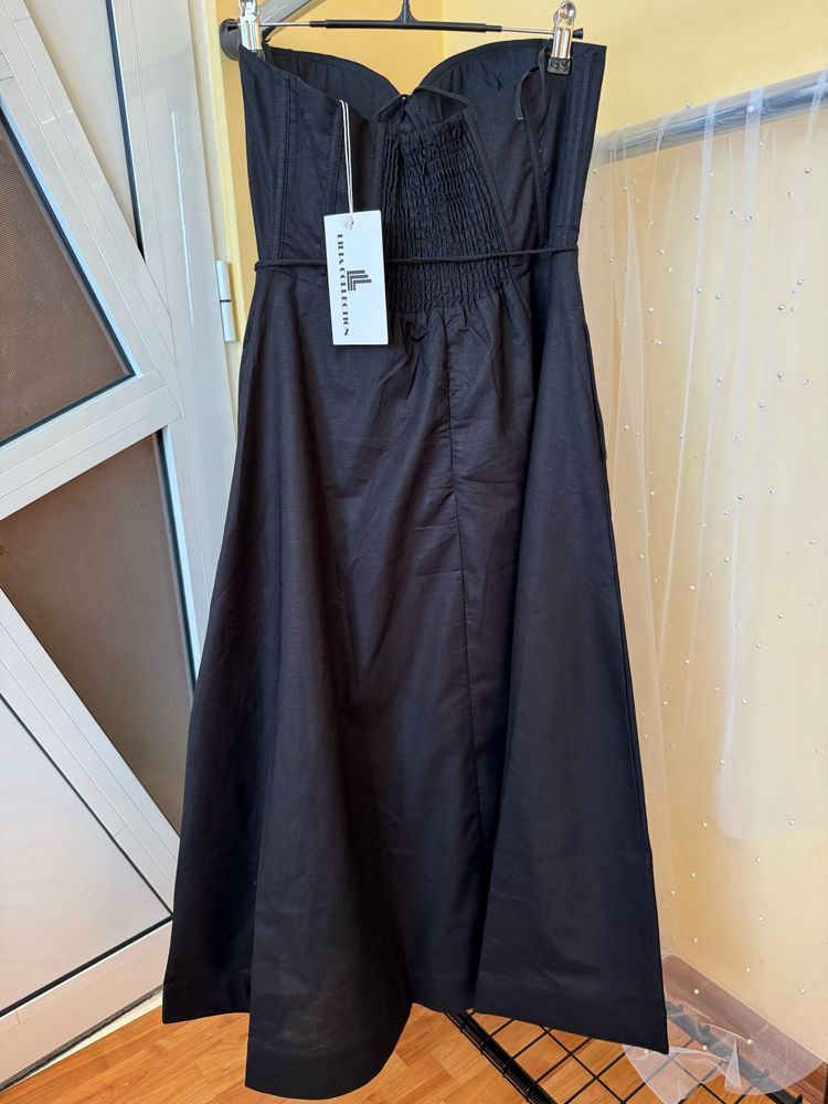 Ленена миди рокля Serena от S-XL
