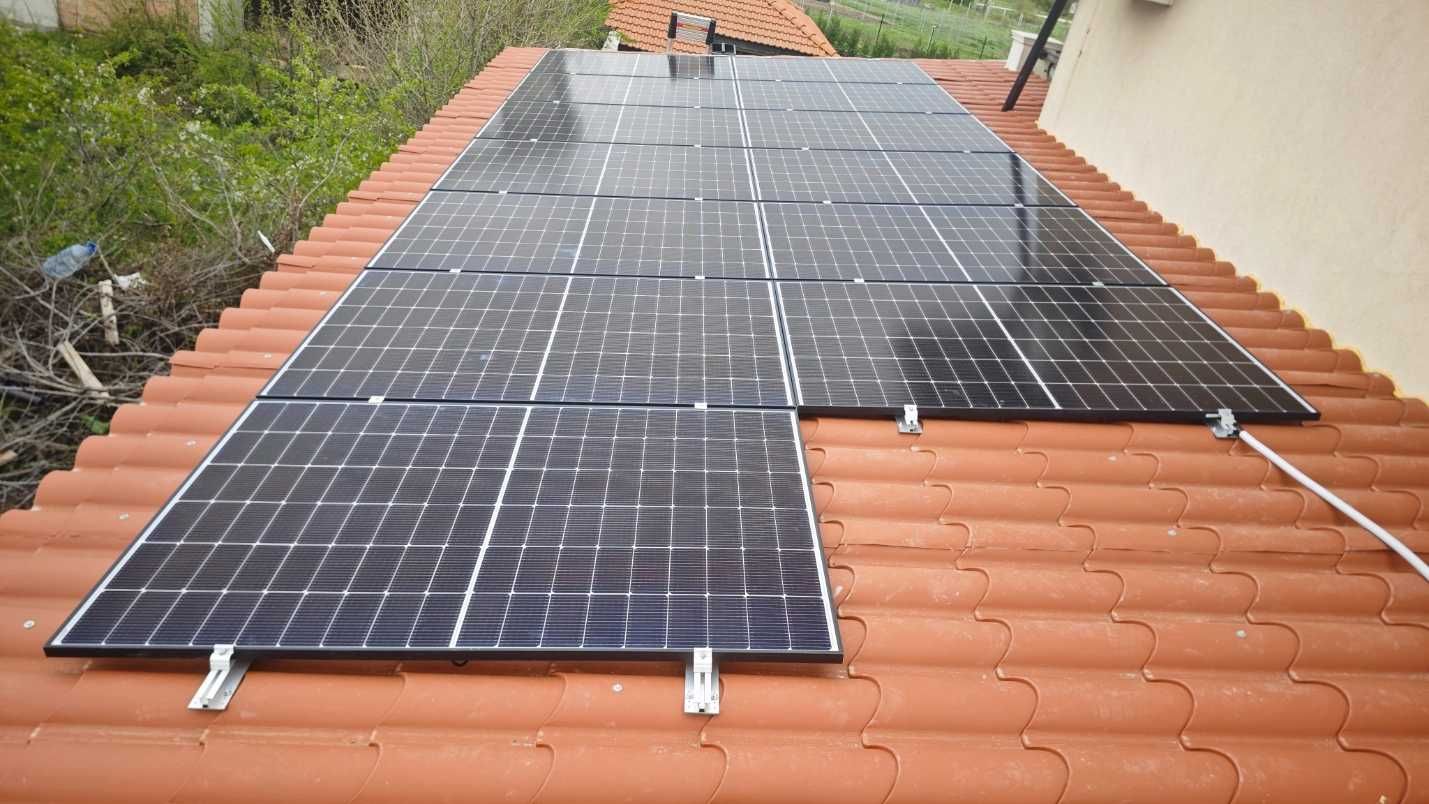 10000W Xибридна монофазна соларна система с батерия,панели,конструкция