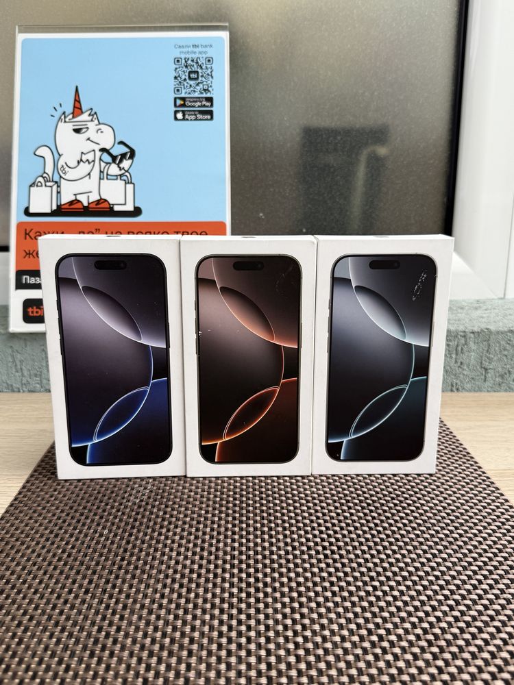 НОВИ! *ЛИЗИНГ* iPhone 16 Pro 128Gb White Black Desert Titanium Айфон