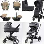 Бебешка количка 3в1 Cybex Priam 3 Simply Flowers, шаси Chrome Black