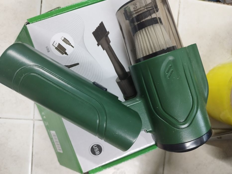 Aspirator auto portabil 2in1 aspira/sufla praf pliabil filtru hepa