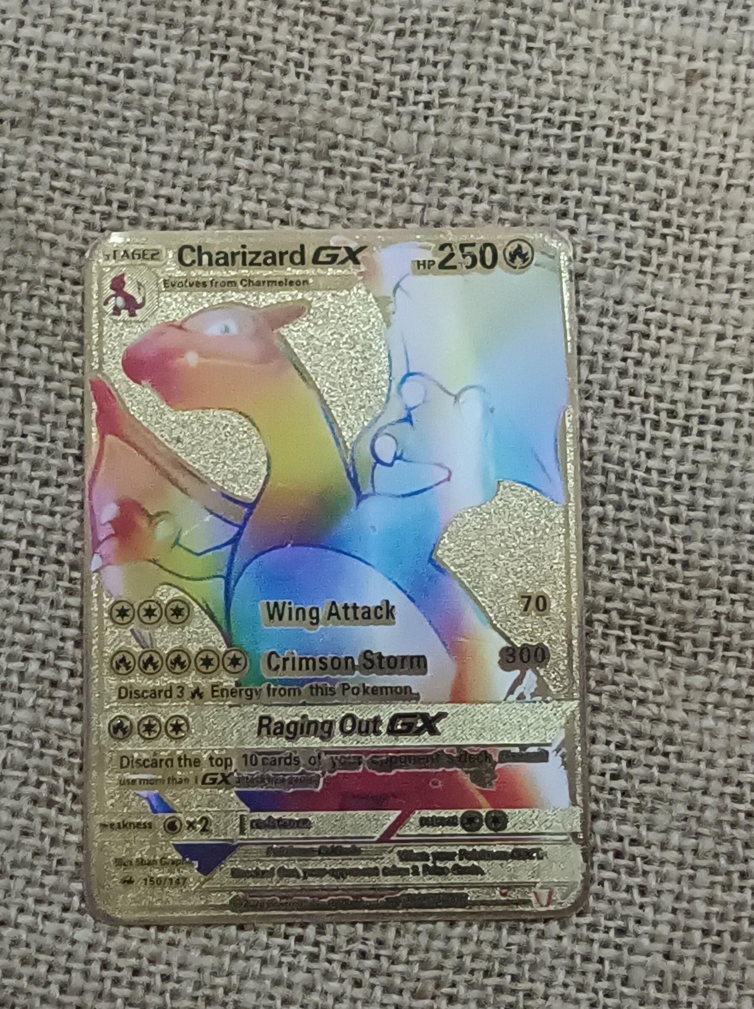 Метална карта на Charizard GX