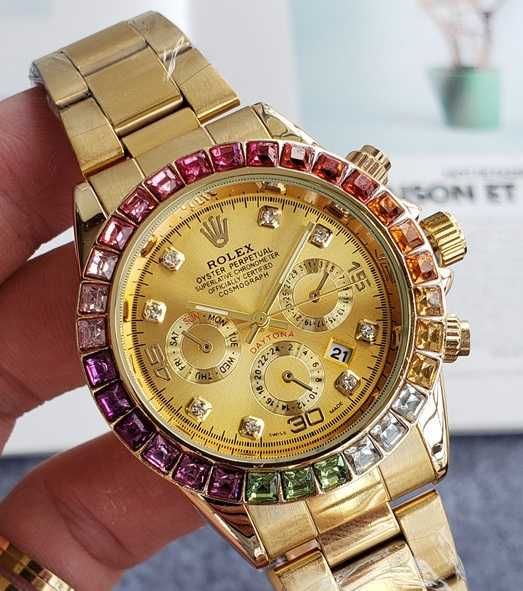 Ceas ROLEX DAYTONA RAINBOW Gold-Superb Redus !! 2024 NOU