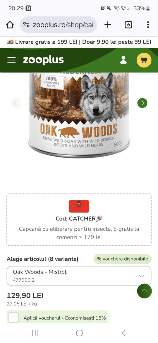 Vand conserve pt caine neincepute, wild of wilderness & BRIT