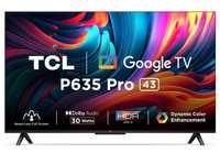 Телевизор TCL 43" P635, 4K Led HDR 10+ Google TV +2500 канал +доставка