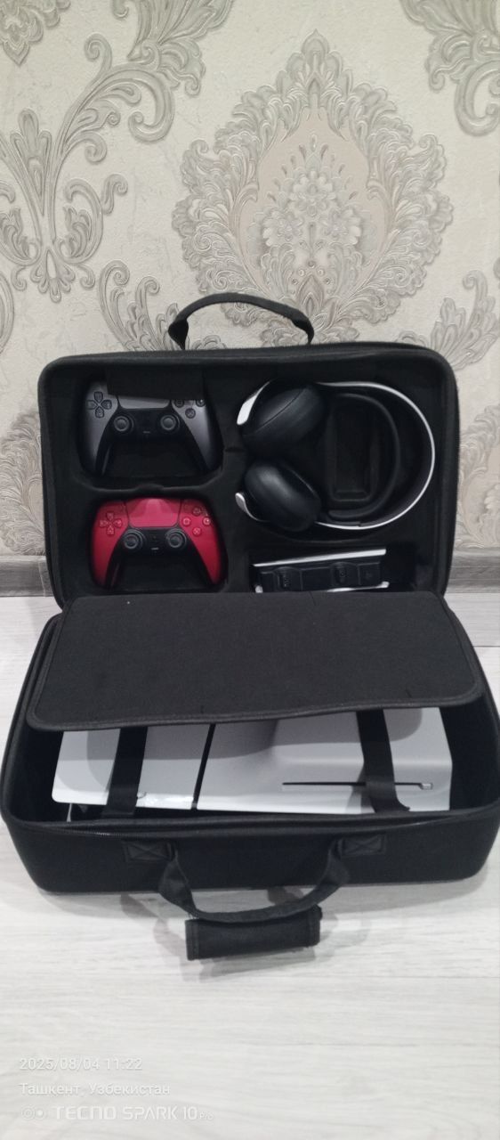 Playstation 5 slim дисководм игры 2 Джойстик сумка Наушники идеальный