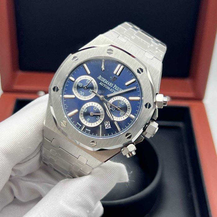 audemars piguet royal oak silver / blue-black