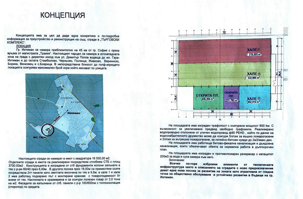 Индустриална База / Търговски Комплекс за Продажба