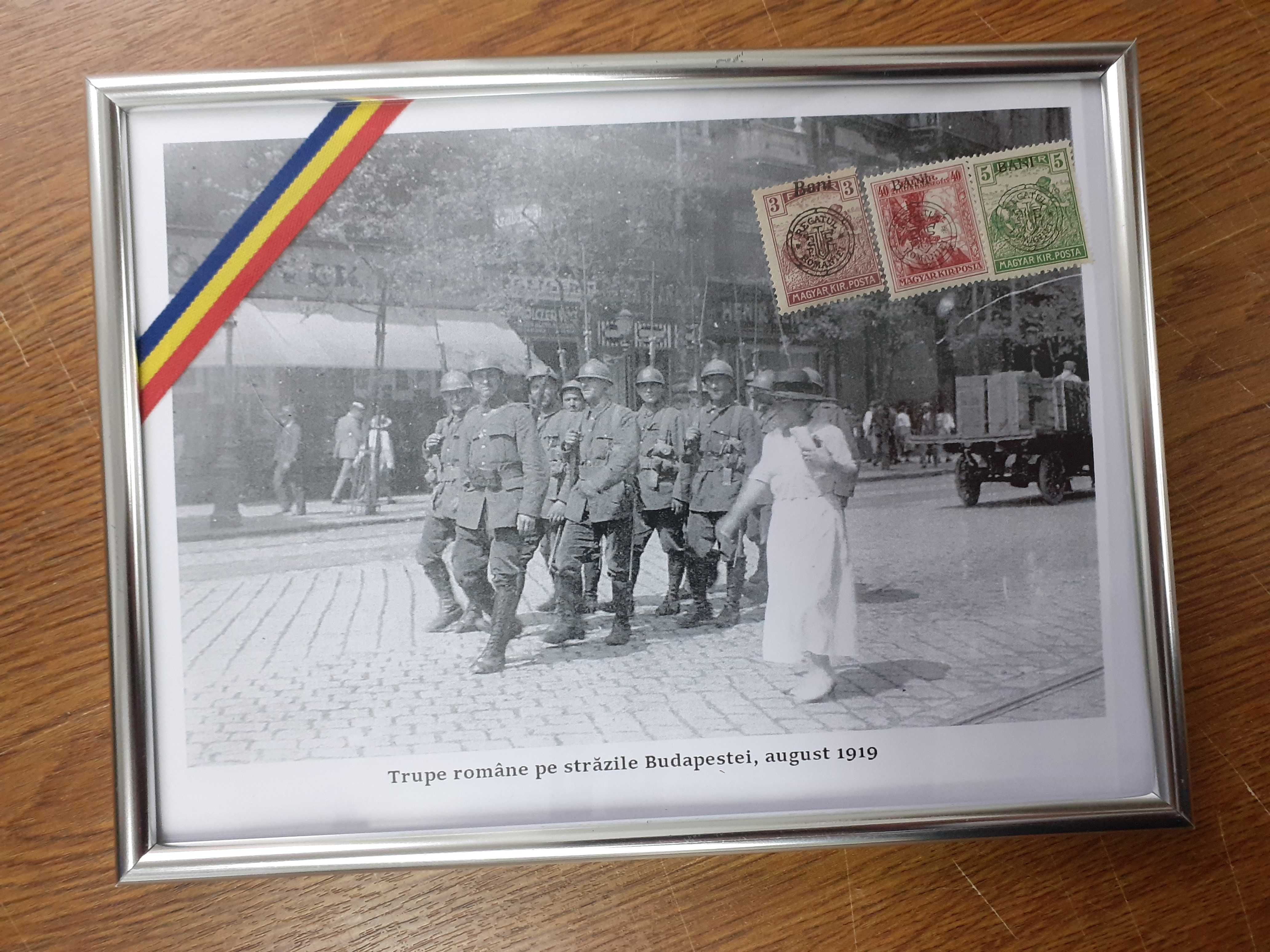 1. Tablou istoric, suvenir original: trupe române la Budapesta, 1919