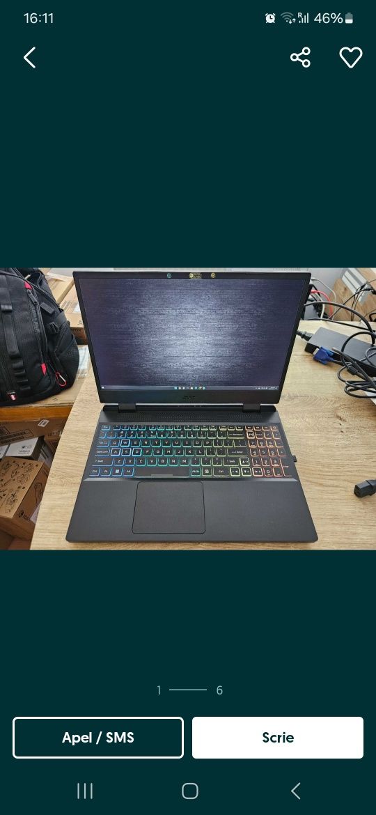 Laptop Gaming Acer Nitro 5 AN515-58 cu procesor Intel® Core™ i7-12700H