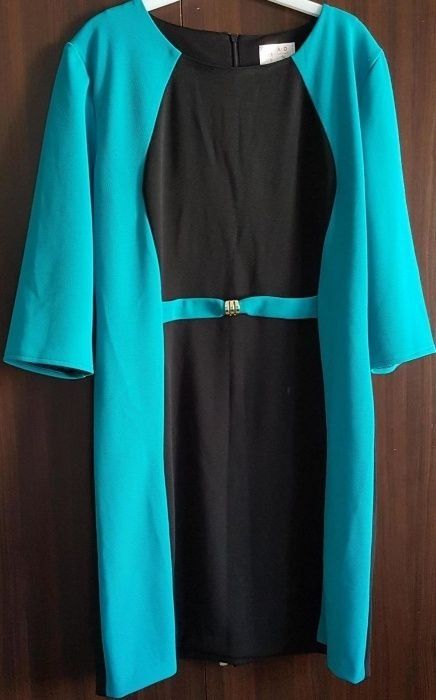 Rochie Negru-Turcoaz