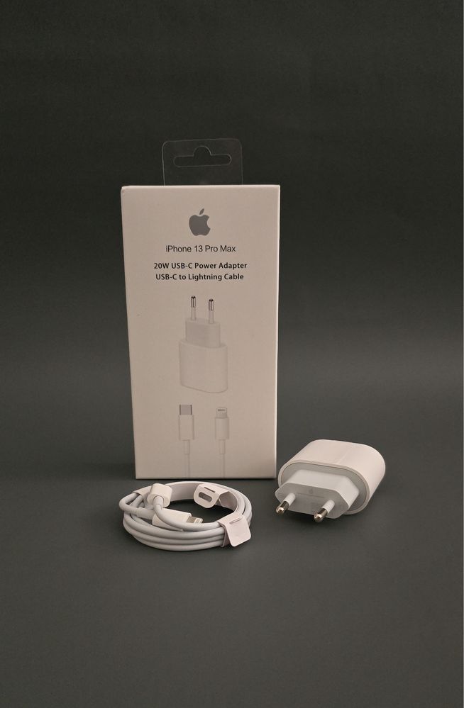  Оригинален Комплект зарядно/адаптер за iPhone/Apple/ айфон 20w