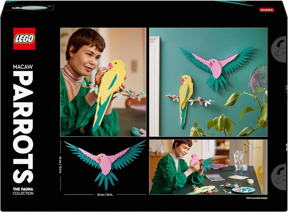 LEGO Art The Fauna Collection, папагали ара, конструктор за сглобяване
