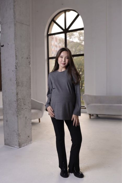 лонгслив кашемировый для кормящих