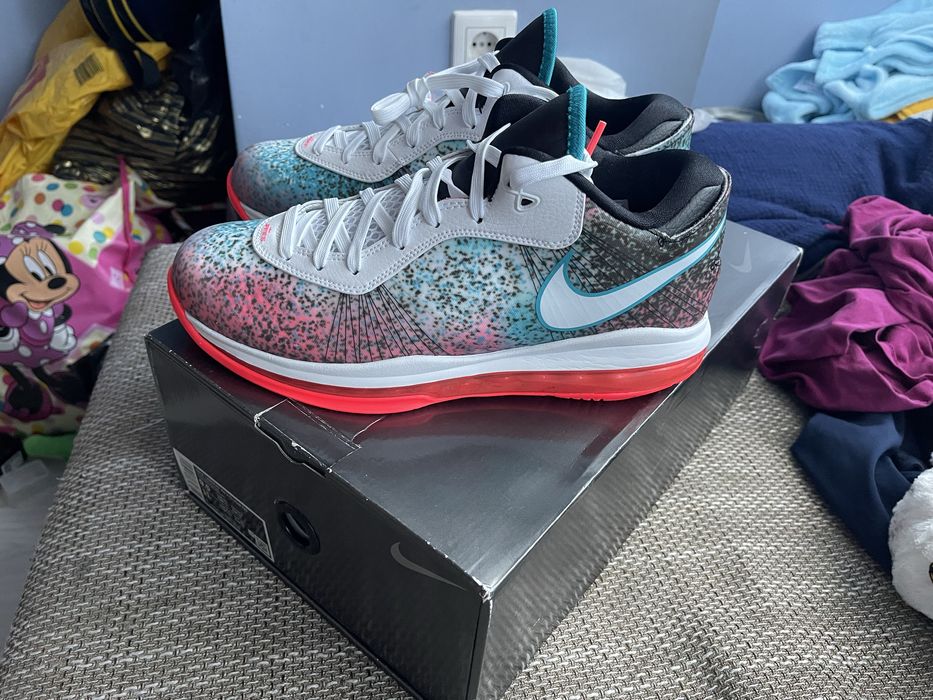 43 Nike Air Max LeBron VIII 8 V/2 Low Miami Nights Jordan Маратонки ON