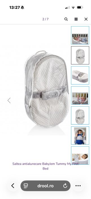 Saltea antialunecare BabyJem Tummy My First Bed