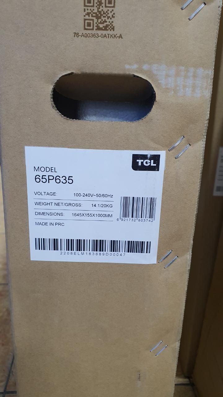 Телевизор TCL65P635 Smart 4k Google TV  Официальны Дилер