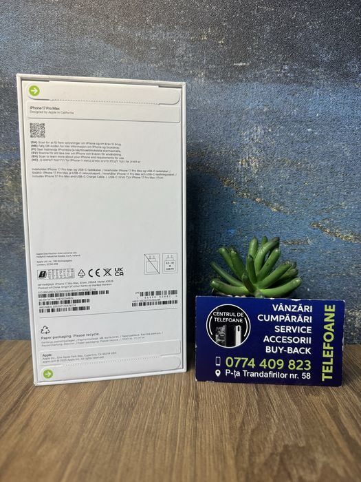 Iphone 17 Pro Max/256Gb/Garantie 2Ani Centrul de Telefoane/Rate