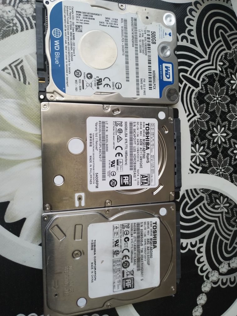 Продам HDD 1 TB, на 500гб, и 320 Гб